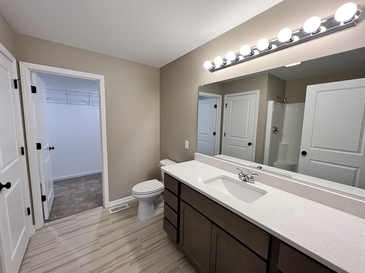 Master bathroom with large sink and mirror