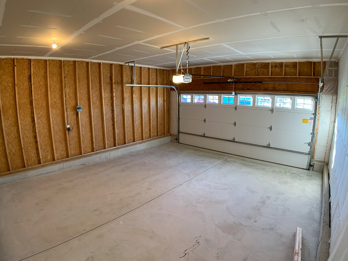 Unfinished garage