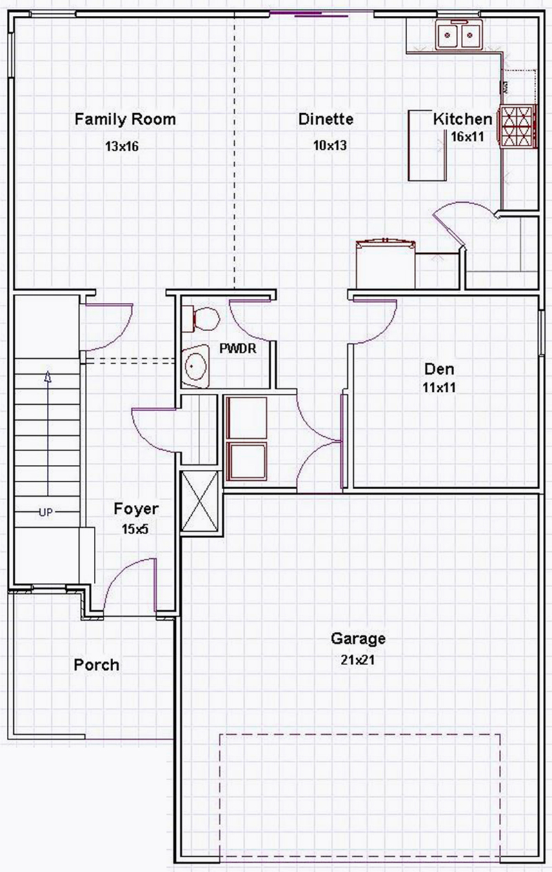 The Middleton first floor plan