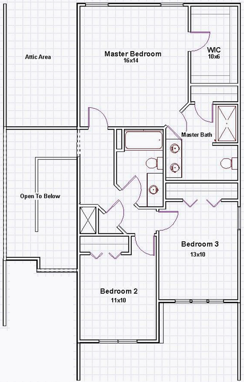 The Middleton second floor plan