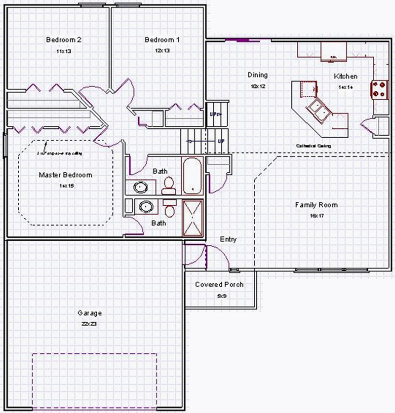 The Revere main level floor plan