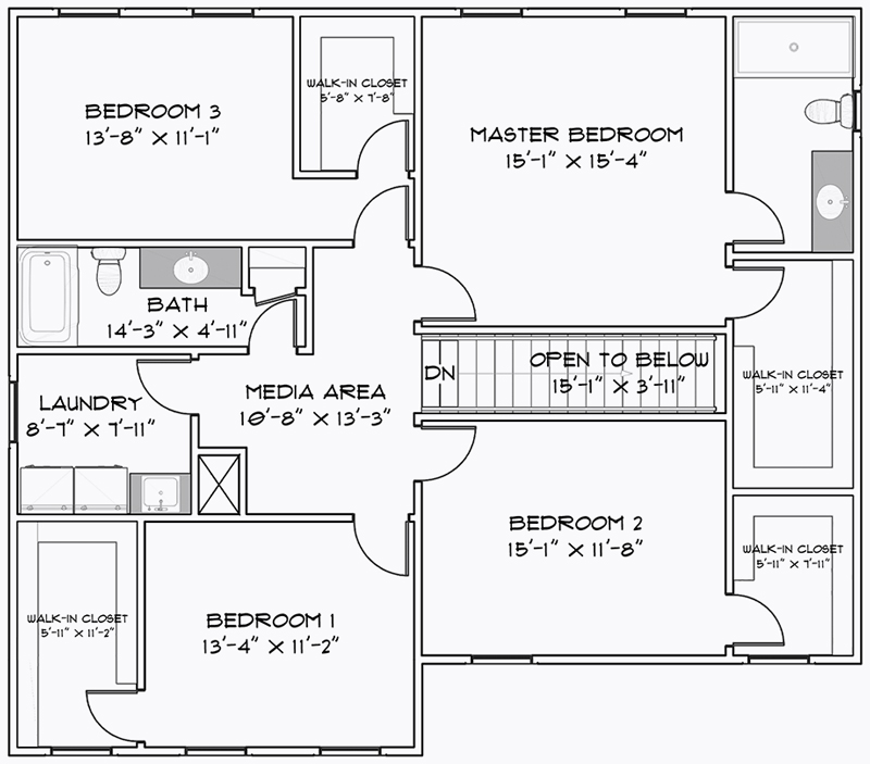 The Sherman second floor plan