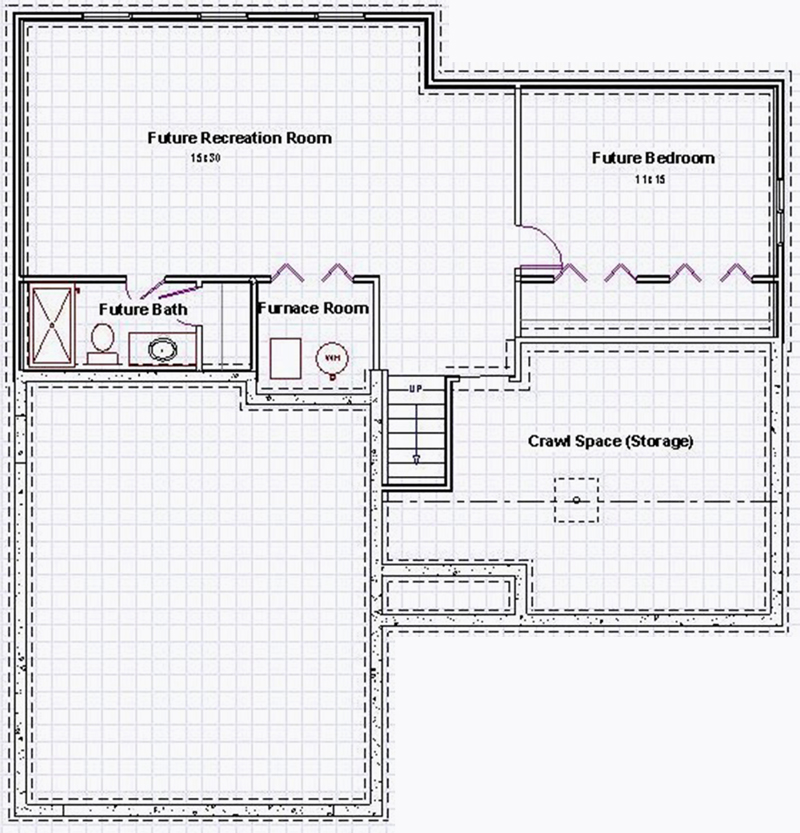 The Washington lower level floor plan
