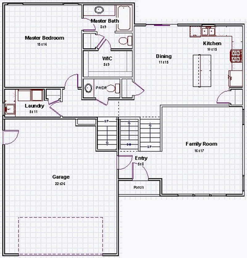 The Washington main level floor plan
