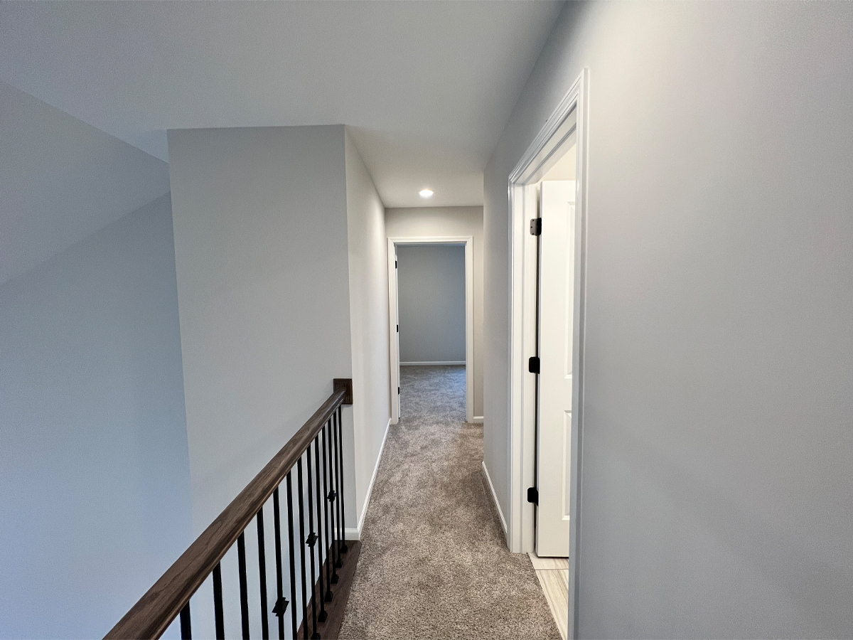 The Walton upstairs hallway with carpet